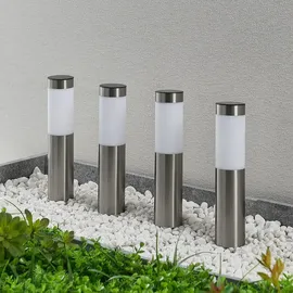 LINDBY Sirita LED-Erdspieß-Solarlampe, 4er-Set,
