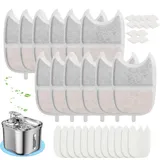Duronge Katzenbrunnen Filter für 4L Trinkbrunnen YPD-C004, 12 Filter Trinkbrunnen Katzen, 12 Vorgefilterte Schwämme, 12 Schwämme für Wasserpumpe, für 4L Katzenbrunnen mit Bewegungsmelder