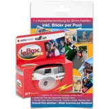 AgfaPhoto LeBox 400 27 Blitz/Flash Einwegkamera mit Komplettentwicklung für bis zu 27 Color Bilder per Briefpost, FPP36SUC
