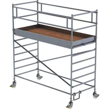 Günzburger Aluminium-Rollgerüst mit Fahrbalken und Doppel-Plattform Arbeitshöhe bis 4,50 m (175235)