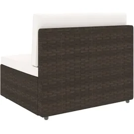 vidaXL 12-tlg. Garten-Lounge-Set mit Kissen Braun Poly Rattan