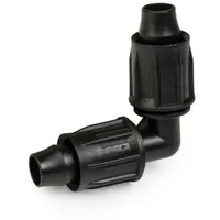 Bradas Winkelstück für 16 mm Verlegerohr schwarz