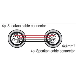 DAP AUDIO speakON Lautsprecherkabel, 4x4qmm, 3m, Neutrik 3 m Neutrik