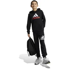 adidas Kinder Kapuzensweat Essentials Two-Colored, BLACK/BRIRED, 152