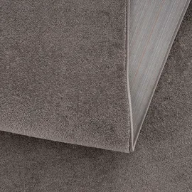Sanat Kurzflor Teppich Wohnzimmer - Uni Modern Teppiche fürs Schlafzimmer, Arbeitszimmer, Büro, Flur, Kinderzimmer und Küche - Grau, 160 x 230 cm