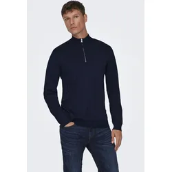 ONLY & SONS Strickpullover »ONSWYLER LIFE REG 14 HALF ZIP KNIT NOOS« ONLY & SONS Dark Navy XXL