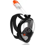 AKOFIC Schnorchelmaske Erwachsene Kinder Vollmaske, 180-Grad-Sicht Tauchmaske Vollgesichtsmaske Sportkameras Kompatible, Lecksicherung Tauchermaske Vollmaske, Antibeschlag Snorkeling Mask