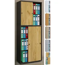 VCM Aktenschrank mit Schiebetüren Lona 5 Fächer