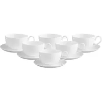Villeroy & Boch Kaffeetasse mit Untertasse 0,2 l Weiß 6 St.