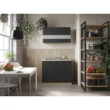 Respekta Merle Spüle Elektrokochfeld links schwarz