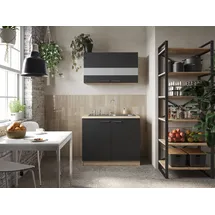 Respekta Merle Spüle Elektrokochfeld links schwarz