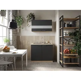 Respekta Merle Spüle Elektrokochfeld links schwarz