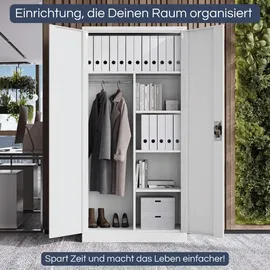 Jan Nowak Mehrzweckschrank 185 x 90 x 45 cm Grau