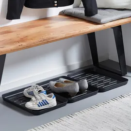 tim gmbh & co. kg Schuhablage 3er Set 27 x 35 cm schwarz / schwarz