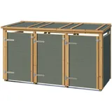 Weka Mülltonnenbox Killarney 230 x 92 x 127 cm grüngrau