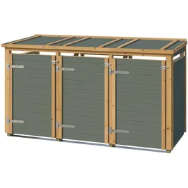 Weka Mülltonnenbox Killarney 230 x 92 x 127 cm grüngrau