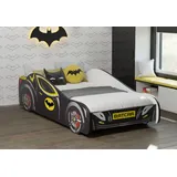 Kids Collective Jugendbett Autobett Batman 70 x 140 cm Holz schwarz