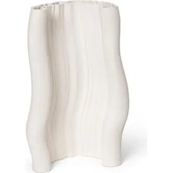 Moire Vase 30 cm cremefarbig