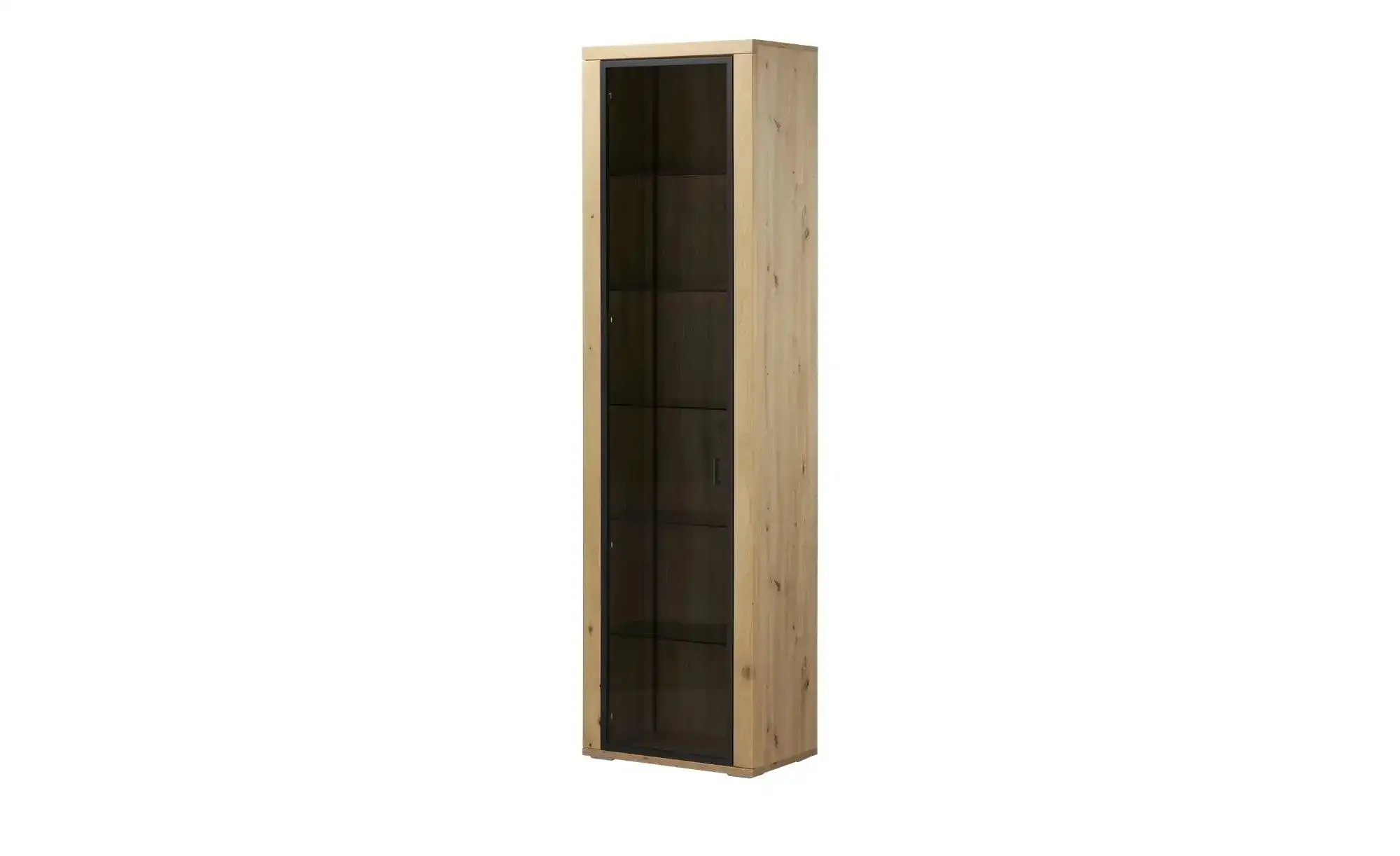 Woodford Vitrine  Malaga , holzfarben , Maße (cm): B: 58 H: 209 T: 38.0