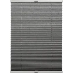 SCHÖNER WOHNEN-Kollektion Plissee »Milla«, blickdicht, mit Bohren, verspannt, verschraubt, silberne oder weiße Rollo-Technik SCHÖNER WOHNEN-KOLLEKTION grau 130 cm