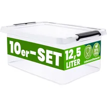 DEUBA Aufbewahrungsbox 29 x 17 x 39 cm 10-tlg. transparent