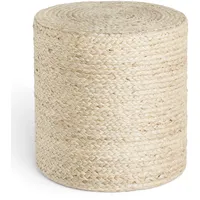 HANSE HOME Jutta Jute Pouf - Natürlicher Sitz-Pouf aus