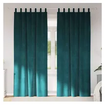 vidaXL Verdunkelungsvorhänge 2 pcs Dunkelgrün 140 x 260 cm Samt