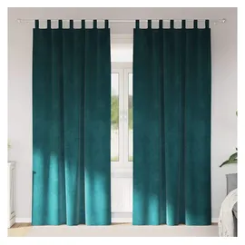 vidaXL Verdunkelungsvorhänge 2 pcs Dunkelgrün 140 x 260 cm Samt