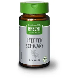 Brecht Pfeffer schwarz gemahlen im Glas bio