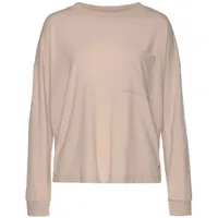 LASCANA Damen Pyjamaoberteil nougat Gr.32/34