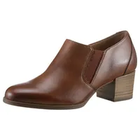 TAMARIS Hochfrontpumps »Oceana«, Blockabsatz, Businessschuh, Schlupfschuh mit Stretcheinsätzen Gr. 42, cognac used, , 79603564-42