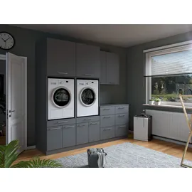 laundreezy Mehrzweckschrank-Set 238 x 68 x 238 cm Grau