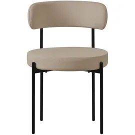 ML-Design Esszimmerstuhl Stoff braun 2er Set