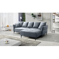 Furnix Ecksofa KAIROSS Sofa mit Schlaffunktion Auswahl, mit Bettkasten, ausziehbare Liegefläche: 133 x 234 cm grau