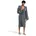 Unisex Mikrofaser Bademantel GREY-WHITE XXL