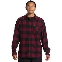 QUIKSILVER Langarmhemd »BUFFALO CLASHORT SLEEVEIC FLANNEL«, Gr. L N-Gr, WINE buffalo) , 53269219-L N-Gr