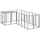 vidaXL Hundezwinger Schwarz 4,84 m2 Stahl