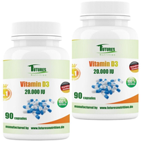 Nahrungsergänzungsmitte Vitamin D3 20000I.E 180 Kapseln Vitamin D 20,000iu