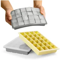 Blumtal Eiswürfelformen Silikon 3er Set - 24er Eiswürfelform mit