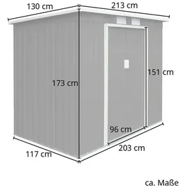 HATTORO Metallgerätehaus 2,03 x 1,17 m anthrazit