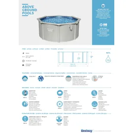 BESTWAY Hydrium Set 300 x 120 cm inkl. Sandfilteranlage 56566