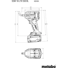 Metabo Akku-Schlagschrauber SSW 18 LTX 550 BL (602404800) in metaBOX 145
