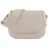 Valentino Samba Re Umhängetasche Kunstleder Beige/Weiß