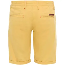Cipo & Baxx "Shorts", Herren, Gr. 30, Normalgrößen, gelb (mustard), 97% Baumwolle, 3% Elasthan, unifarben, regular fit knielang, Hosen Stoffhose, im unifarbenen Look