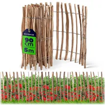 Kadax Staketenzaun 90 x 90 cm Haselnuss