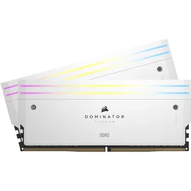 Corsair Dominator Titanium RGB DDR5 RAM 32GB (2x16GB) DDR5 6400MHz CL32 Intel XMP iCUE-Kompatibler Computerspeicher - Weiß (CMP32GX5M2B6400C32W)