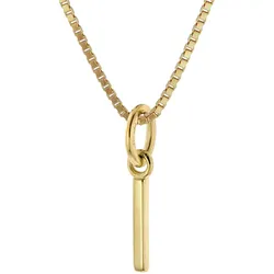 trendor 15255-I Damen-Kette mit Buchstabe I Anhänger Gold auf Silber 925, 40 cm