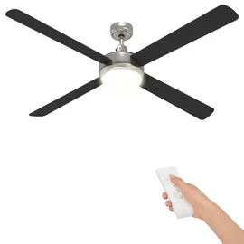 vidaXL Deckenventilator 130 cm Schwarz