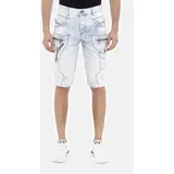 Cipo & Baxx "Shorts", Herren, Gr. 32, Normalgrößen, blau (hellblau), 100% Baumwolle, unifarben, regular fit kurz, Hosen Shorts, mit Seitentaschen, CK-131