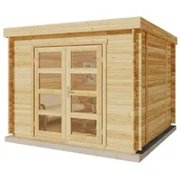 Alpholz Paloma Sol Gartenhaus 3,04 x 3,04 m Grau